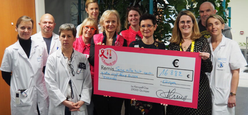 La KempeR’Ose remet un chèque de 16 882€ au profit du service de Radiothérapie