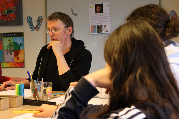 Penn Ar BD : L’auteur Kokor en initiation BD en pédiatrie